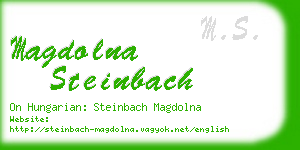 magdolna steinbach business card